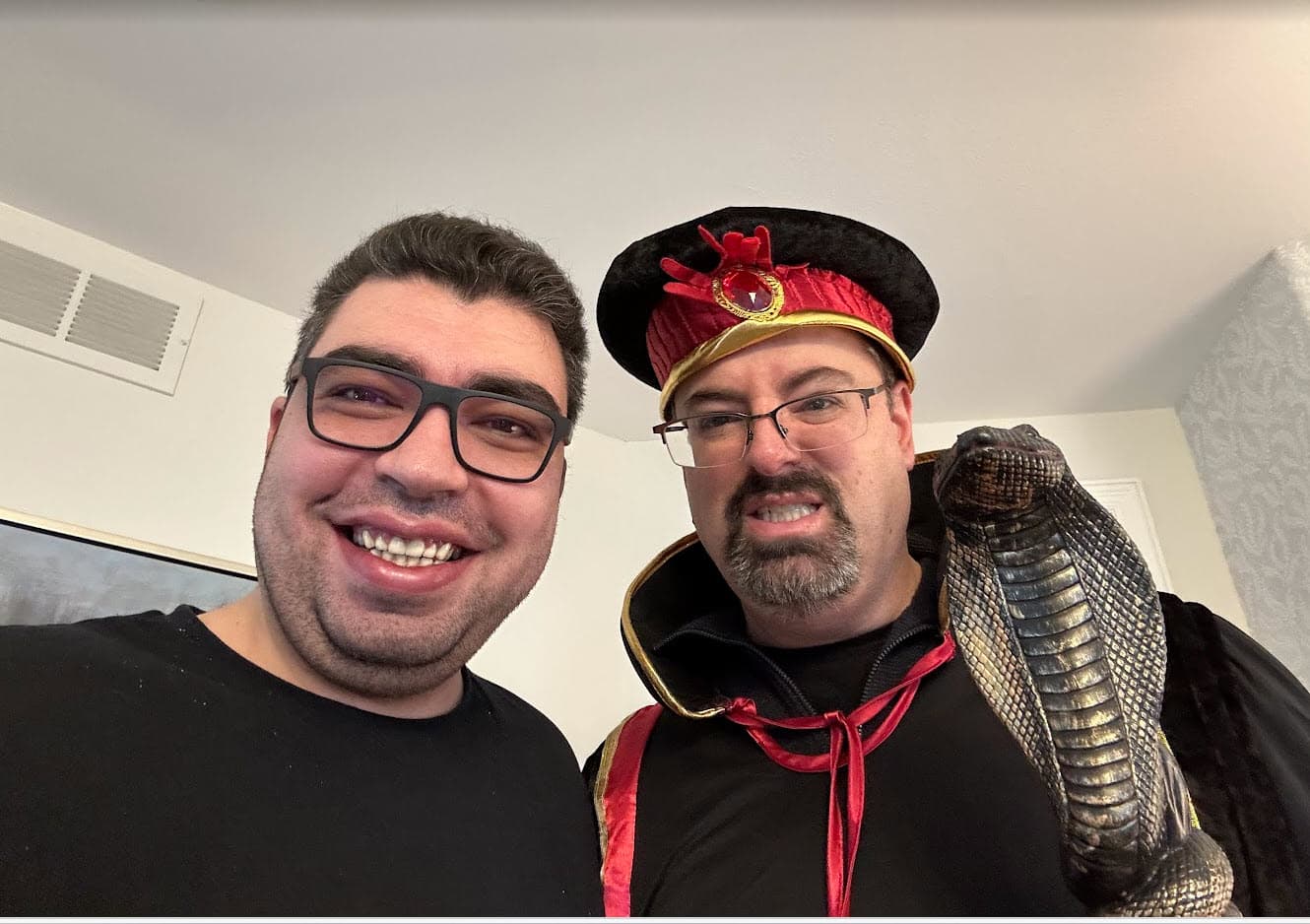 Jeremy and Andrei in costume